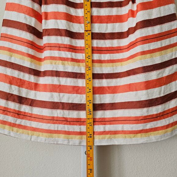 CAROLINA HERERRA Multicolor Striped Mini Skirt with Pockets & Zip Closure Sz 4 - Picture 13 of 16